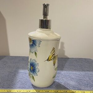 Lenox Floral Ceramic Soap/Lotion Dispenser